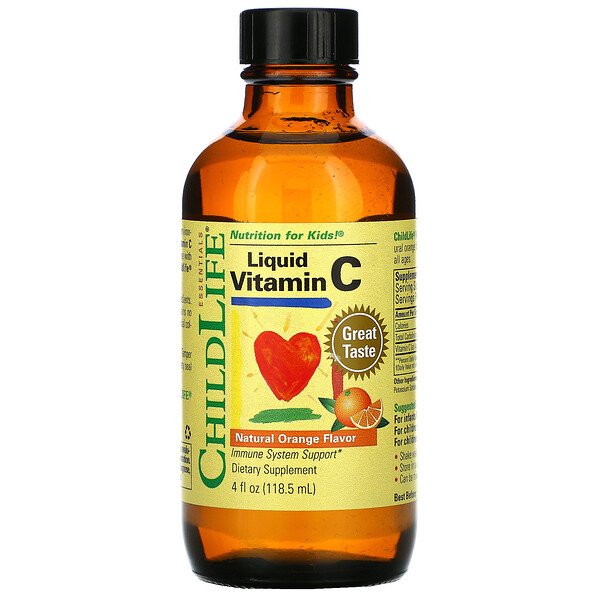 ChildLife‏, Essentials، شراب فيتامين جـ، بنكهة البرتقال الطبيعي، 4 أونصات سائلة (118.5 مل)