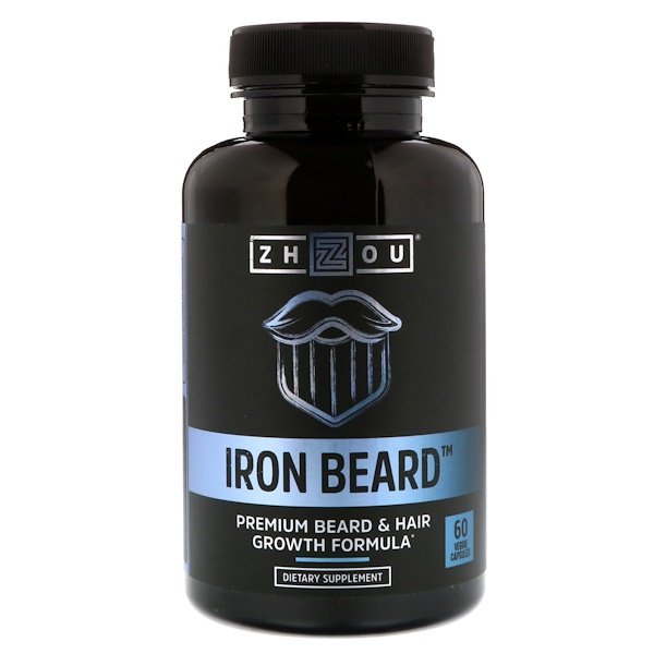 Zhou Nutrition‏, Iron Beard‏، 60 كبسولة نباتية