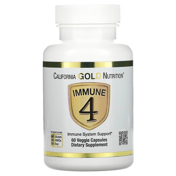 California Gold Nutrition‏, Immune4، لدعم جهاز المناعة، 60 كبسولة نباتية