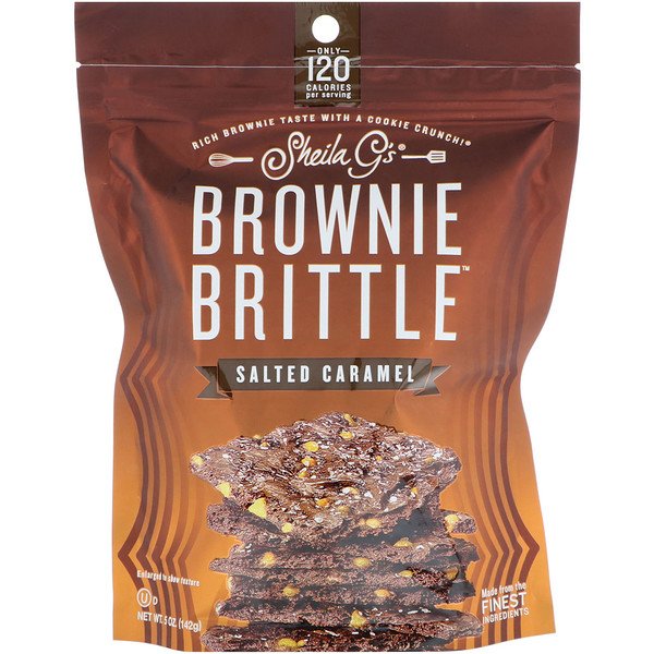 Sheila G's‏, Brownie Brittle، بالكراميل المملح، 5 أونصة (142 جم)