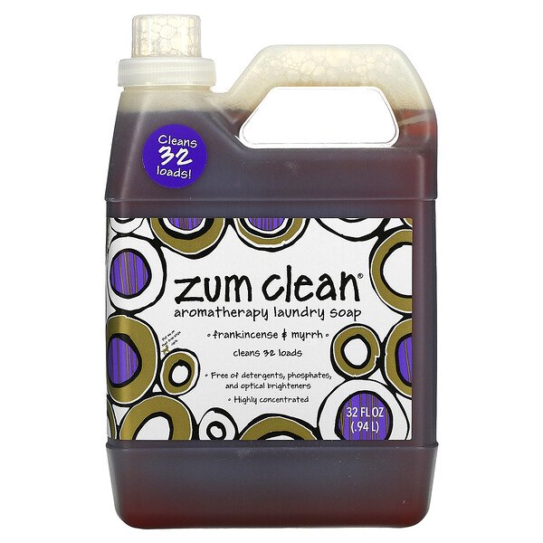 ZUM‏, صابون غسيل Zum Clean بعلاج عطري، برائحة اللبان الشحري والمر، 32 أونصة سائلة (0.94 لتر)