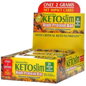 ح بروتين KETOSLIM فائق القيمة الغذائية، مقرمشات باللوز والشيكولاتة